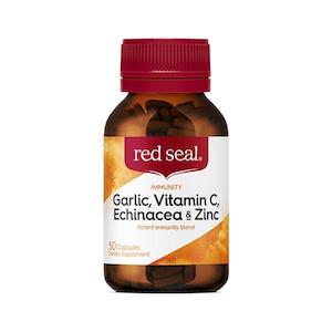 RED SEAL Garlic, Vitamin C, Echinacea & Zinc 50's