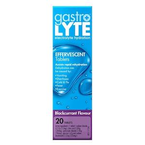 GASTROLYTE Effervescent Hydration Blackcurrant 20s