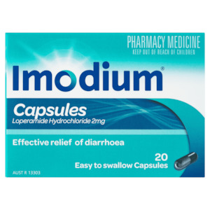 Imodium 2mg Capsules 20 [limited to 3 per order]