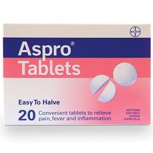 Pharmacy: Aspro Tablets Easy to Halve 320mg 20 Tablets