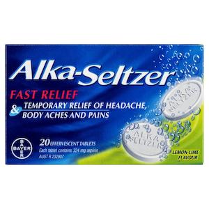 Pharmacy: Alka-Seltzer Effervescent Tablets 20 - Lemon