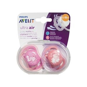 Pharmacy: Philips Avent Ultra Air Design Soother 6-18m 2 Pack