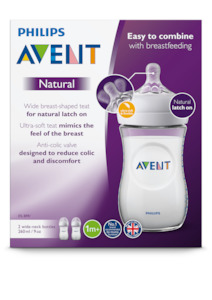 Philips Avent Natural Bottle 260ml 2 Pack