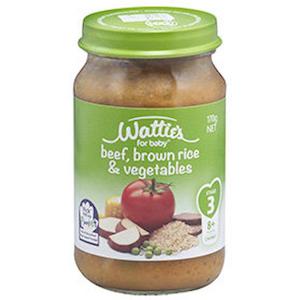 Wattie's Stage 3 Baby Food Beef, Brown Rice & Vegetables 170g