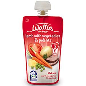 Wattie's Stage 2 Baby Food Lamb with Vegetables & Polenta 120g