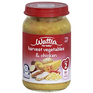 Pharmacy: Wattie's Stage 2 Baby Food Harvest Vegetables & Chicken 170g