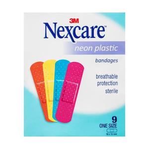 Nexcare Neon Plastic Strips 10Sachet/BOX