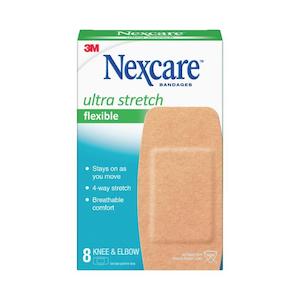 Nexcare Ultra-Stretch Knee/Ellbow Bandages 8's