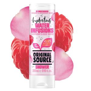 Pharmacy: ORIGINAL SOURCE Raspberry & Rose Hydrating Water Infusions Shower Gel 250ml