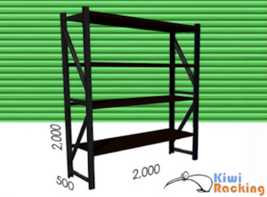 300kg/level capacity Shelving (2x2x.5): 300kg shelving 2x2x0.5