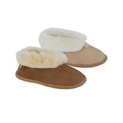 Clothing: Sheepskin Slippers - Flexi Sole Booties