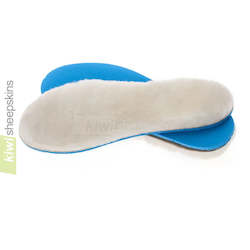 Foam-backed sheepskin insoles