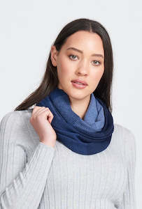 Merino Wool Striped Infinity Scarf