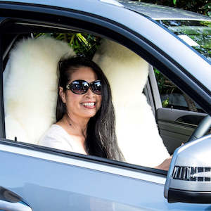 Clothing: Longwool Sheepskin Car Seat Cover