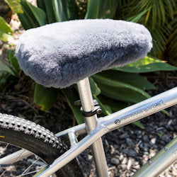 Clothing: Sheepskin Bicycle Seat Cover