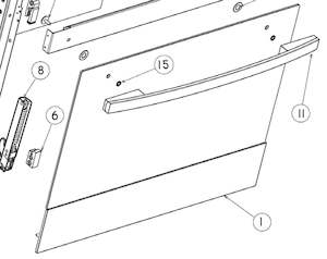 Motor vehicle parts: Glass F&P Oven Outer Door OB60SCMW1 Used