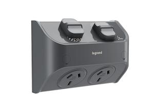 Legrand Double Exterior PP Shallow Mount 10A