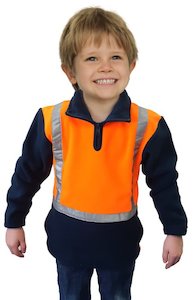 Caution Children's Hi-Vis Polar Fleece 1/2 Zip Tunic