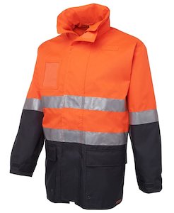 Work clothing: JB's Wear Hi Vis (D+N) Long Line Jacket