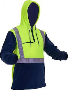 Caution Hi-Vis Day/Night Polar Fleece 1/2 Zip Hoodie