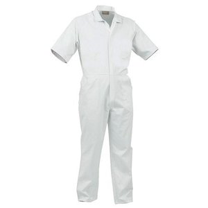 Bison Overall Workzone Polycotton Food Industry Zip White