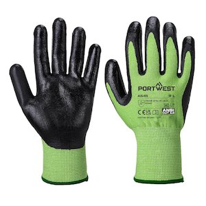 Portwest A645 - Green Cut Glove - Nitrile Foam