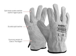 Work clothing: Esko The Rigger Split Suede Gloves