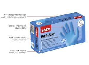 Esko Nitrile Disposable Gloves Blue Box