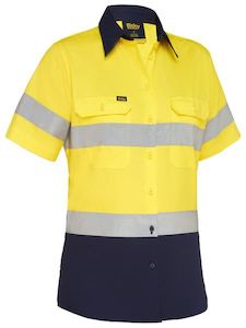 Bisley Women's Taped Hi-Vis Cool Lightweight Drill Shirt