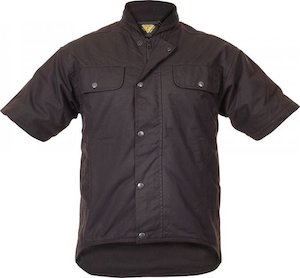 Caution Oilskin Short Sleeve Vest - Brown