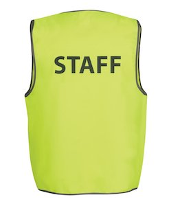 JB's Hi-Vis Safety Vest "Printed on back"