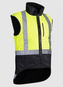 STYX MILL Oilskin Yellow Fur Lined Vest