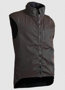 STYX MILL Oilskin Brown Wool Lined Vest