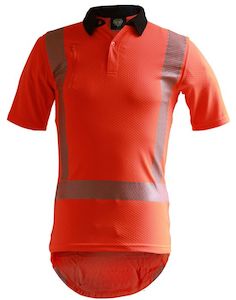 Caution Hi-Vis TTMC-W17 X-Back S/S Microvent Polo