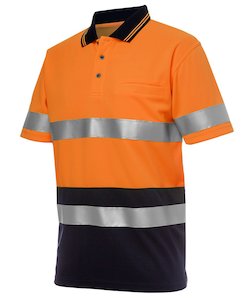 Work clothing: JB's Hi-Vis S/S Day/Night Traditional Polo