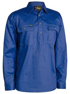 Bisley Closed Front Cotton Drill Shirt