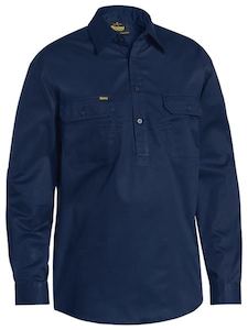 Bisley Closed Front Lightweight Cotton Shirt