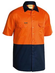 Bisley Hi Vis Cool Lightweight Cool Drill Shirt S/S