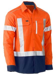 Bisley Flex & Move X Taped Hi-Vis L/S Utility Shirt