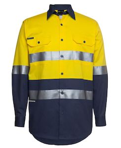 JB's Hi-Vis L/S (D+N) 150G Work Shirt