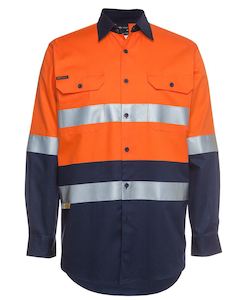 Work clothing: JB's HI VIS L/S (D+N)190G SHIRT