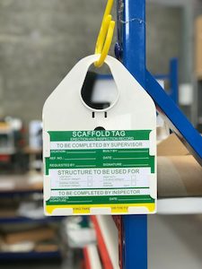 Plastic Scaffolding Tag only (Fits PSTH Holder)