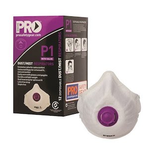 Pro Choice Safety Gear Dust Masks P1+Valve - 12pk