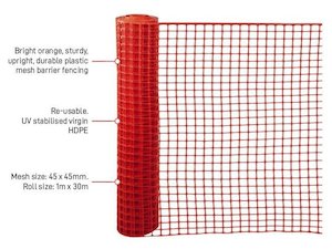 Work clothing: Esko Duramesh Heavy Duty Safety Fence - 0.9m x 30m