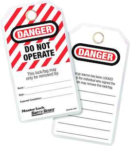 Danger Do not Operate Heavy Duty Locked Out Tag (Pack/12)