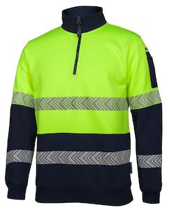 JB'S HI VIS ½ Zip Segmented Tape Fleecy