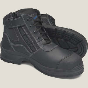 Work clothing: Blundstone 319 Black Leather Zip Side