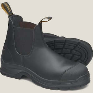 Work clothing: Blundstone 320 - Black Leather Elastic Side