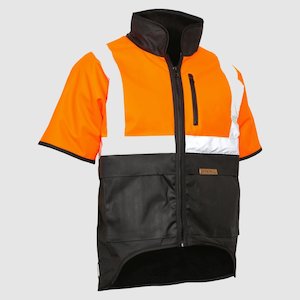 STYX MILL Oilskin Orange Fur Lined Jacket