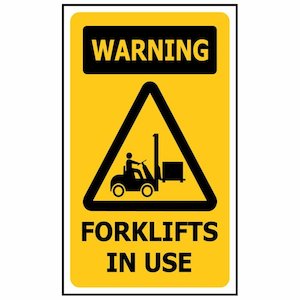 Safety Genius WARNING Forklifts Operating In This Area